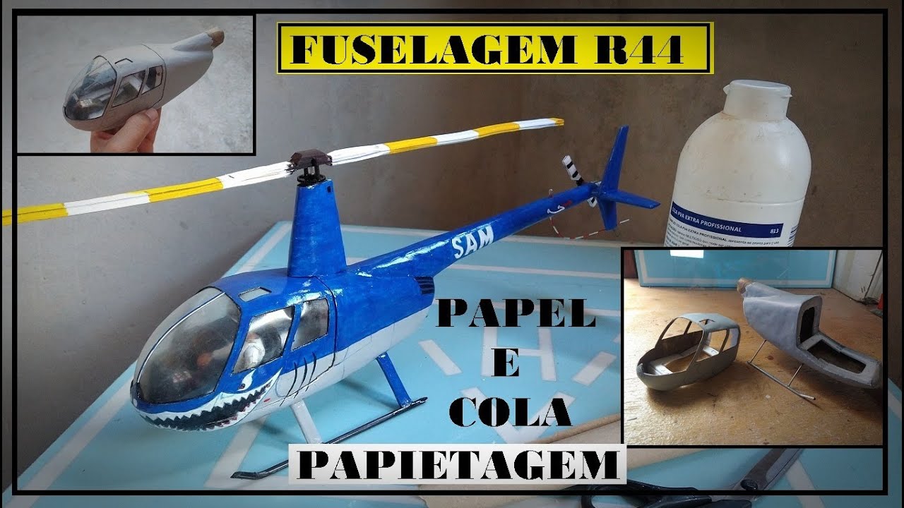 Fuselagem  mini Robinson R44