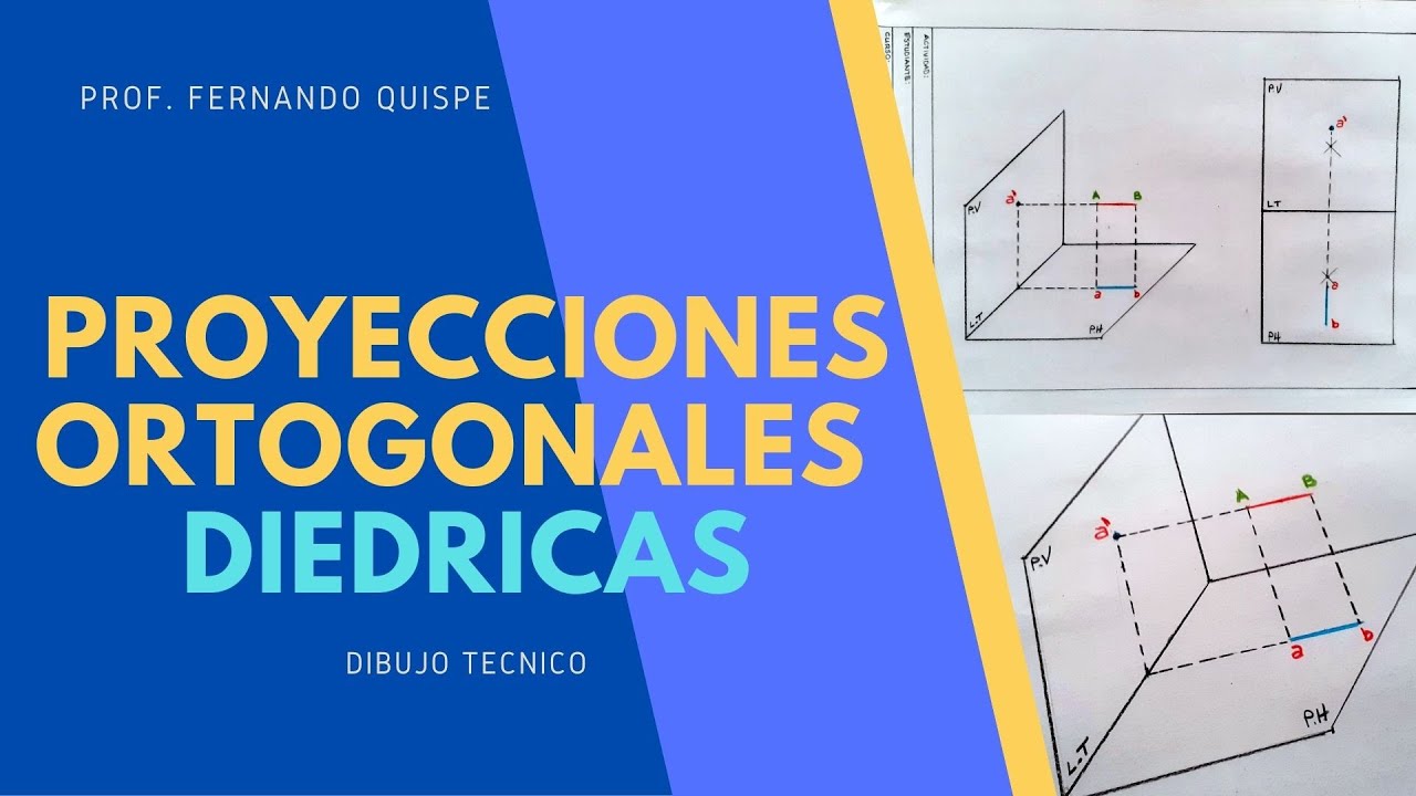 PROYECCIONES ORTOGONALES DIEDRICAS DE UNA LINEA RECTA HORIZONTAL