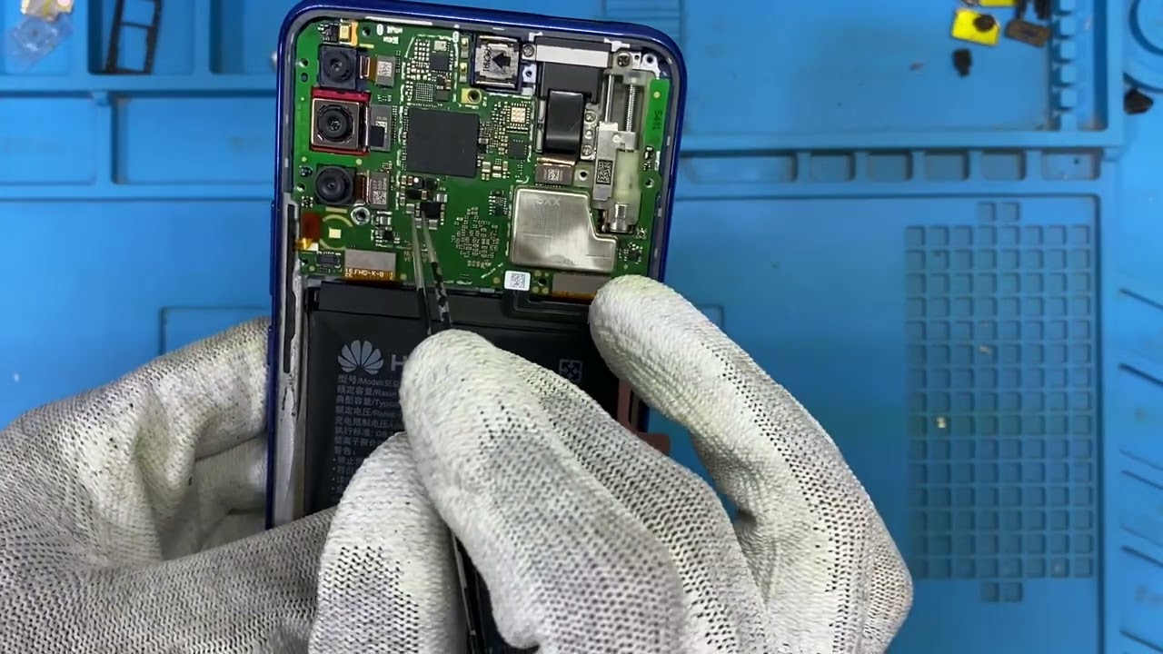 Caso #2.  Huawei No Enciende //Enciende Conectado a Cargador  Condensador en Corto Huawei Y9 Prime