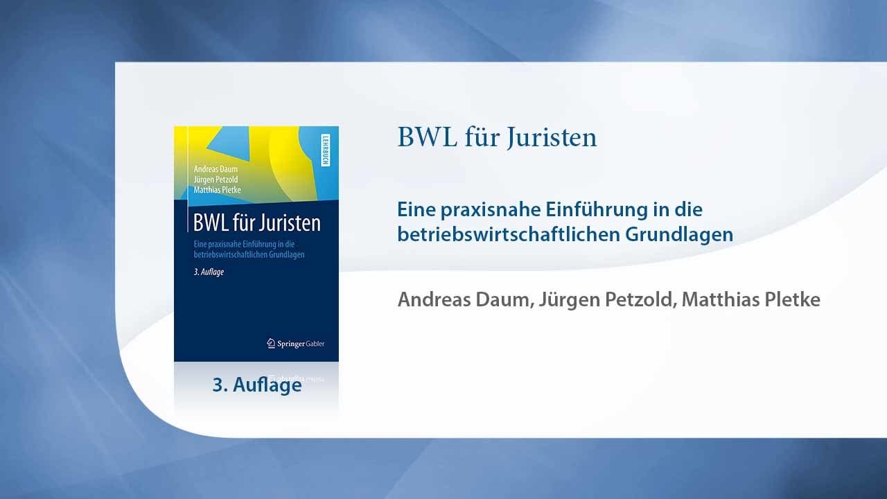 BWL f&uuml;r Juristen