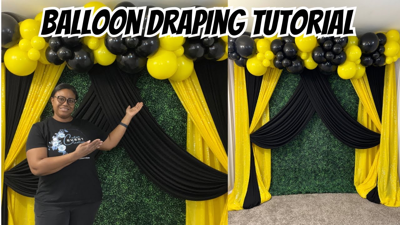 Best way to add a balloon garland to draping