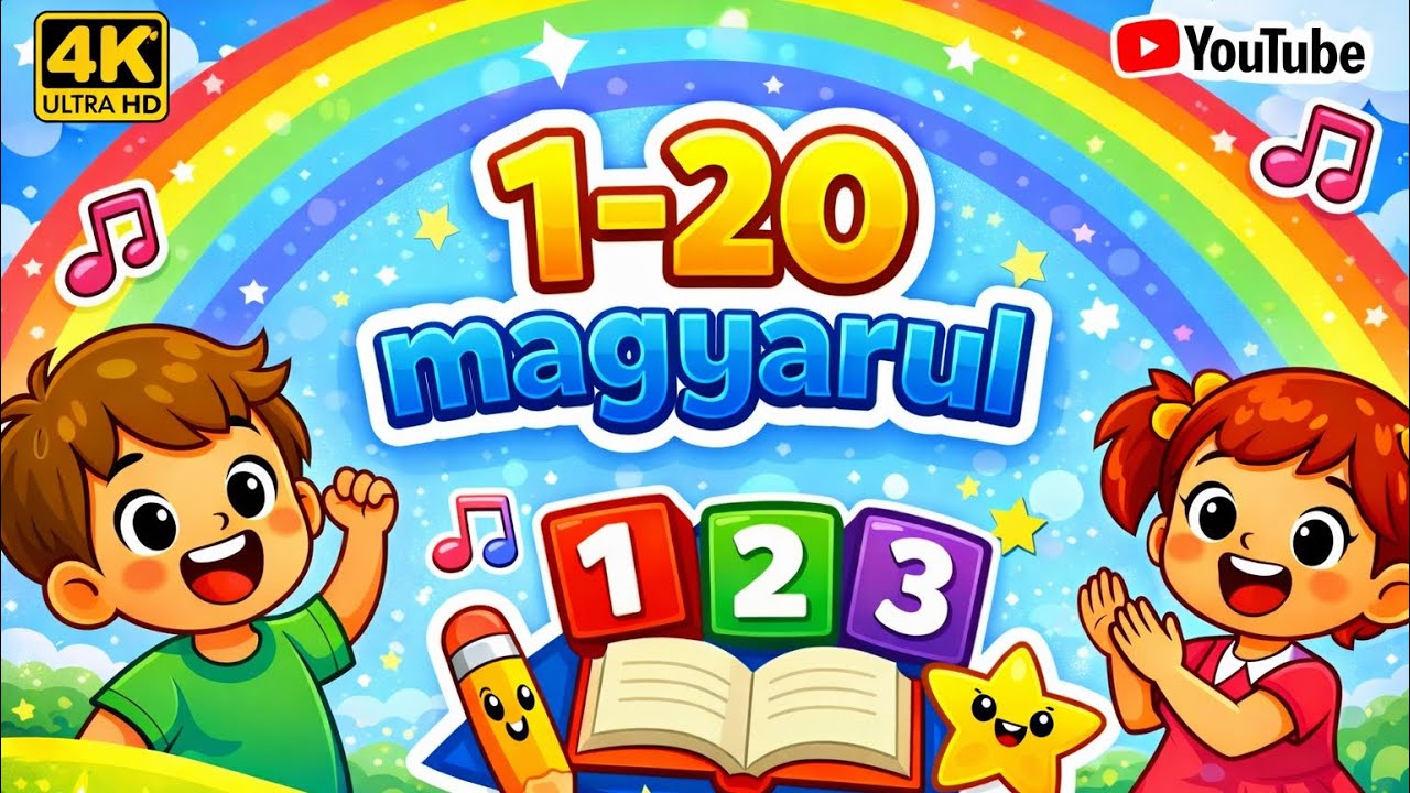 Számolj el 1-20ig magyarul ovisoknak 4K @Tanuljunk_dalolva 