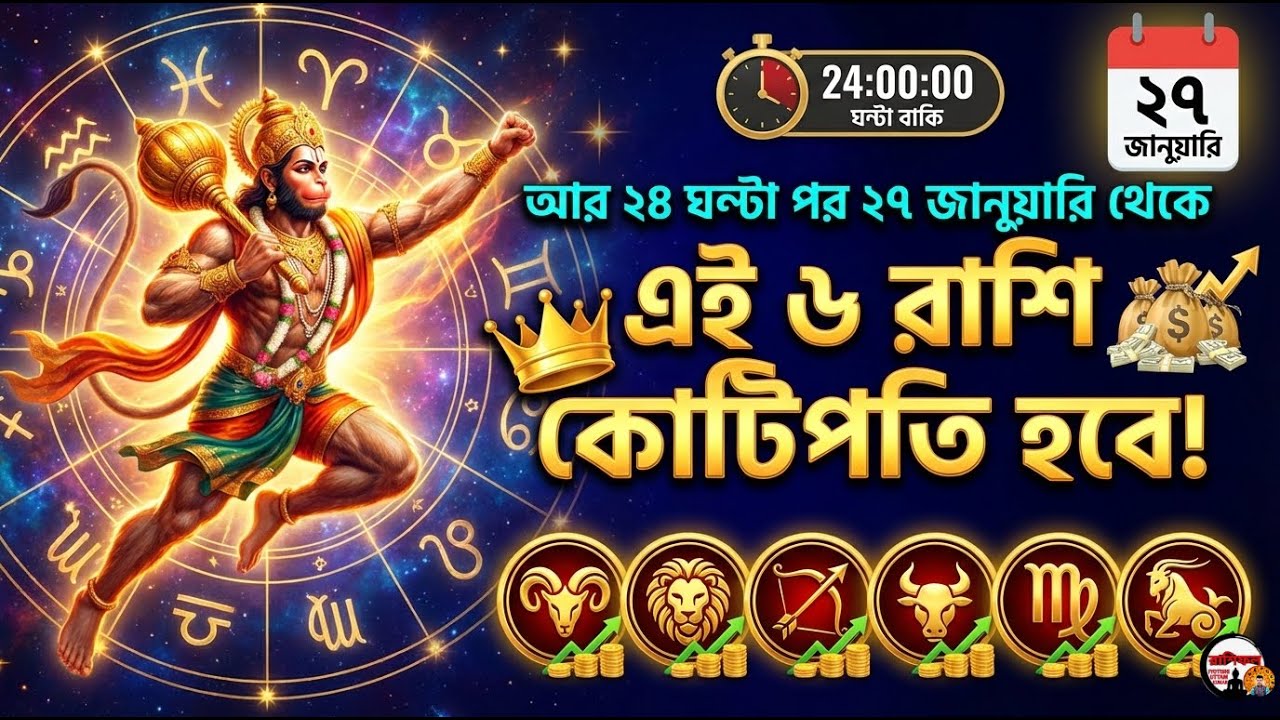 আর ২৪ ঘন্টা পর ২৭ জানুয়ারি থেকে এই ৬ রাশি কোটিপতি হবে | how you become a rich