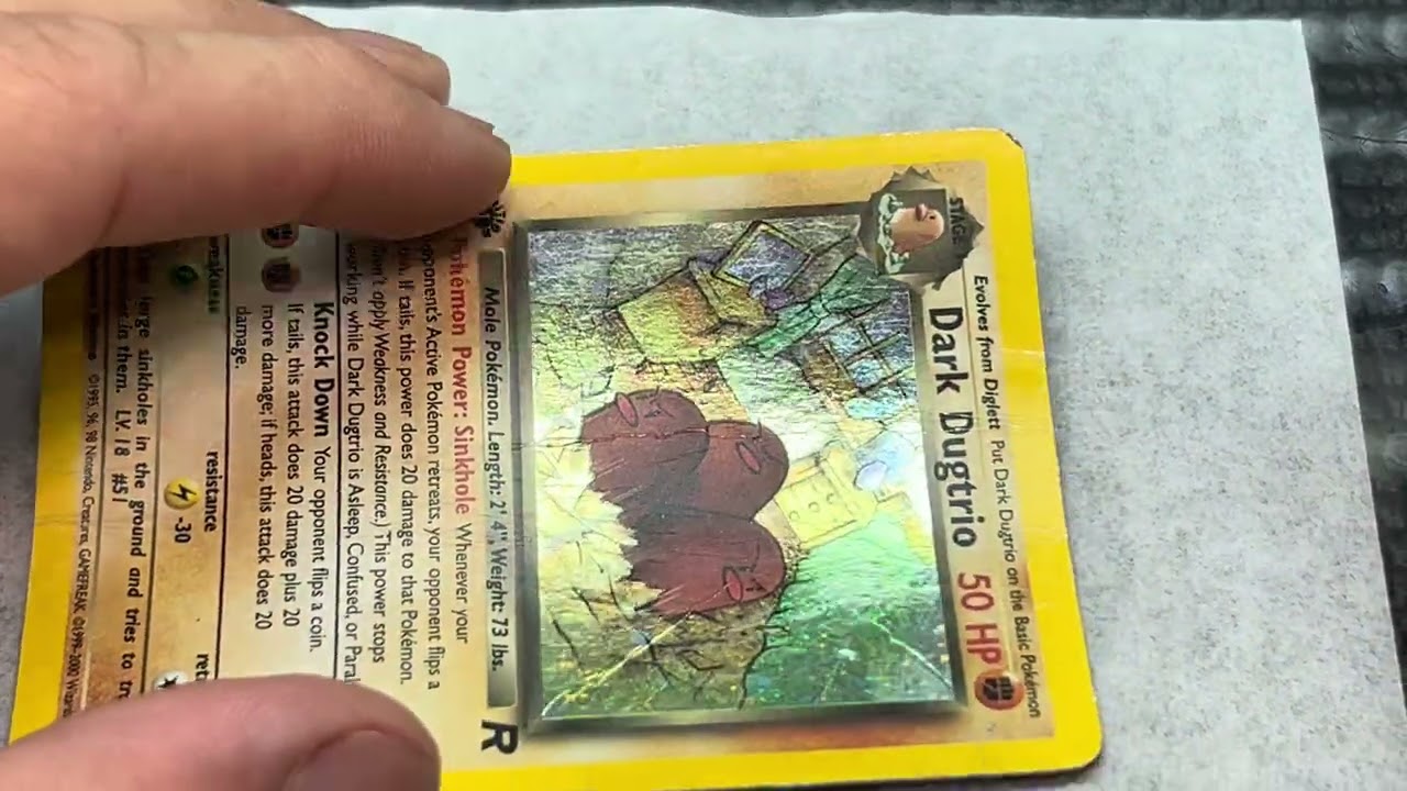 Pokémon card severe crease repair part 3
