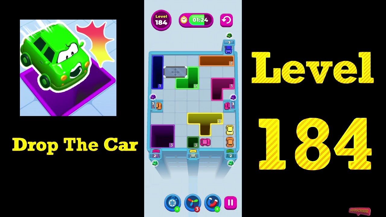 Drop The Car Level 184 Walkthrough 🚗🧩 | Color Drop Puzzle Game Solution | Mini Boss