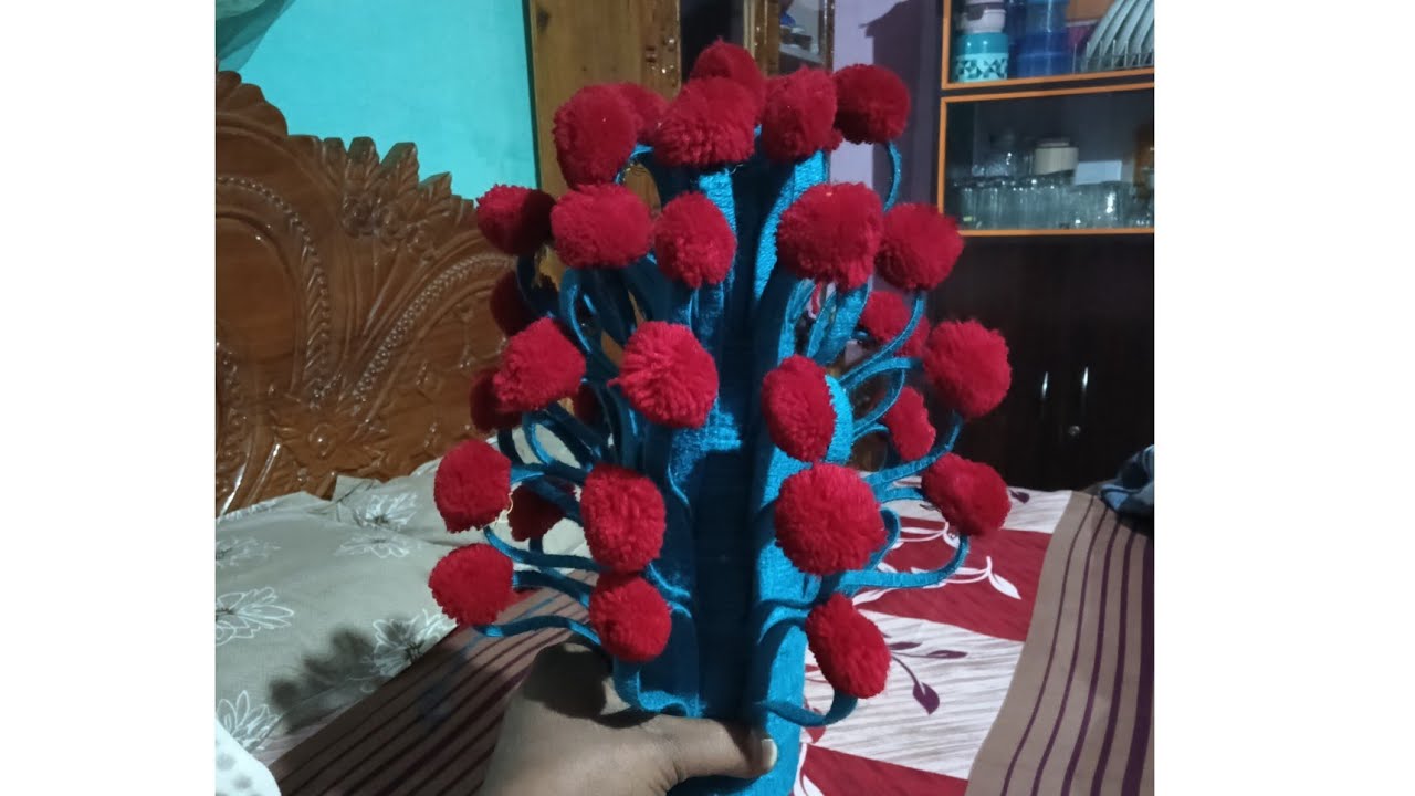 সহজ উলের ফুল ডিজাইন | Wool Flower Design Step by Step#woolflower#woolflowerdesign#woolcraft