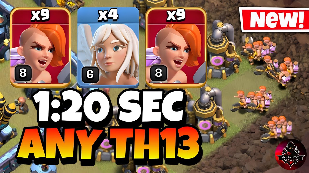 TH13 Super Valkyrie Attack Strategy | TH13 Super Valkyrie | Best TH13 Attack Strategy🔥