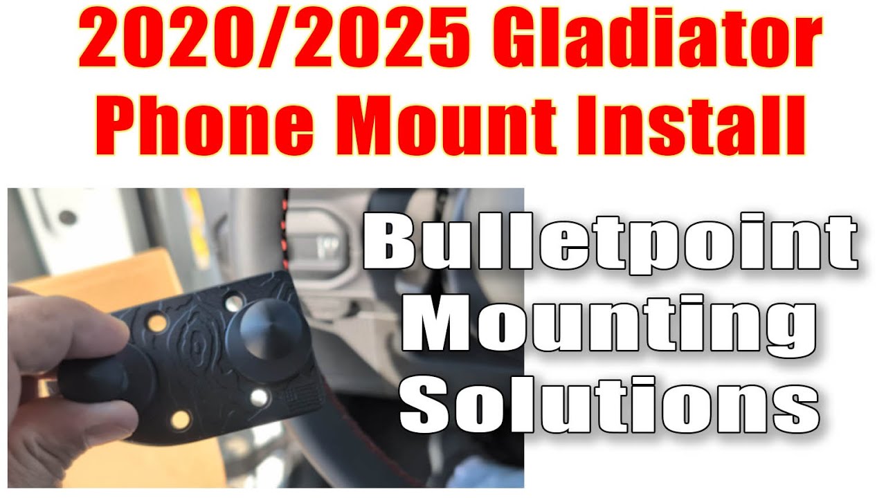 2020-2025 Jeep Gladiator Driver Side Jeep Phone Mount & Action Camera Mount Install Video