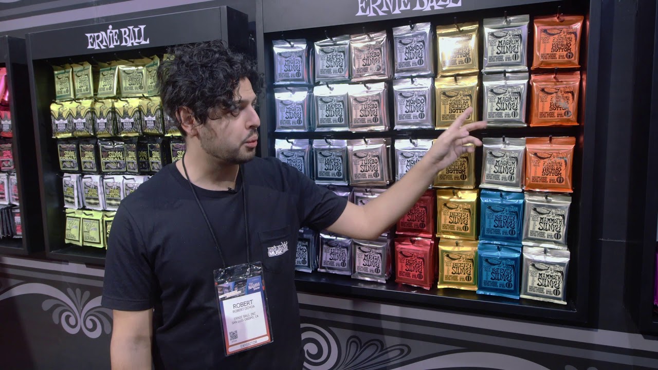 Ernie Ball: New Slinkys (Hyper, Magnum, Skinny Top Heavy Bottom 7-string) Live from NAMM 2020