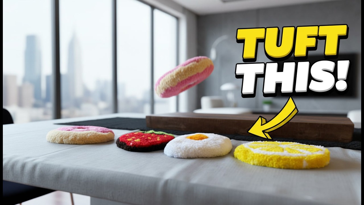 I Tufted 4 Viral Food Coasters in 1 Hour!