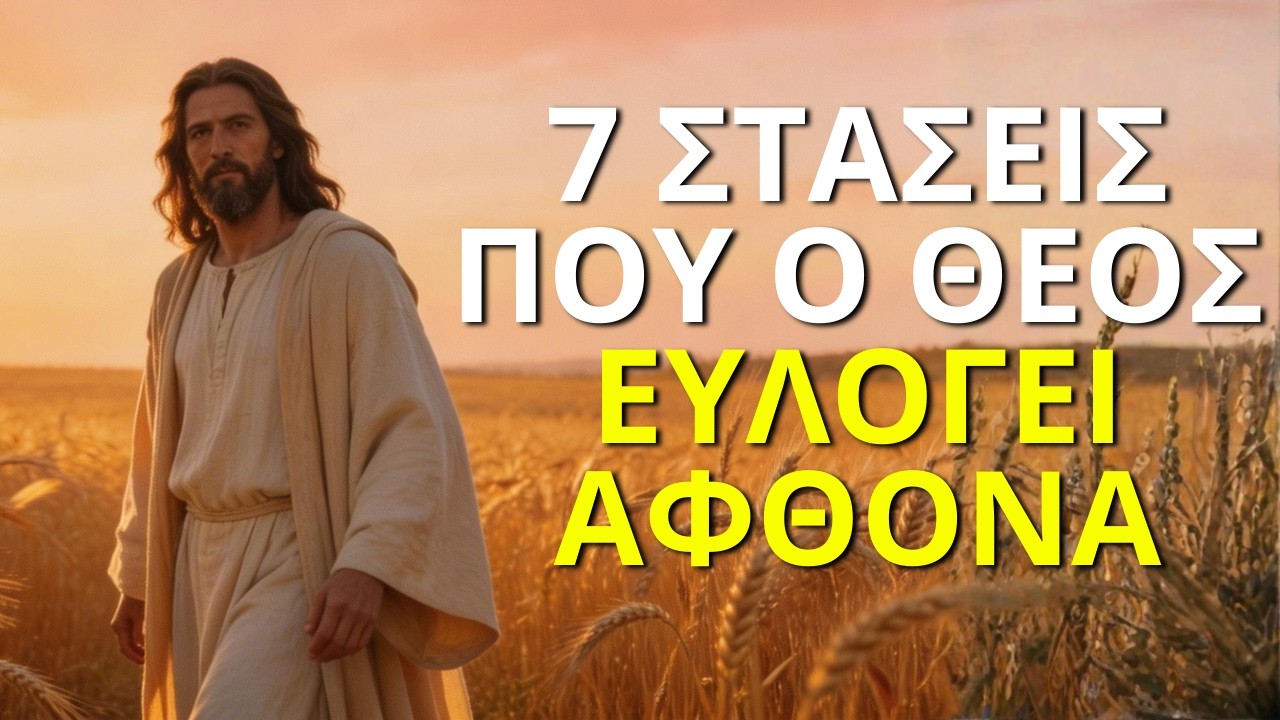 7 ΣΤΑΣΕΙΣ ΠΟΥ Ο ΘΕΟΣ ΕΥΛΟΓΕΙ ΑΦΘΟΝΑ | Ορθόδοξος Στοχασμός