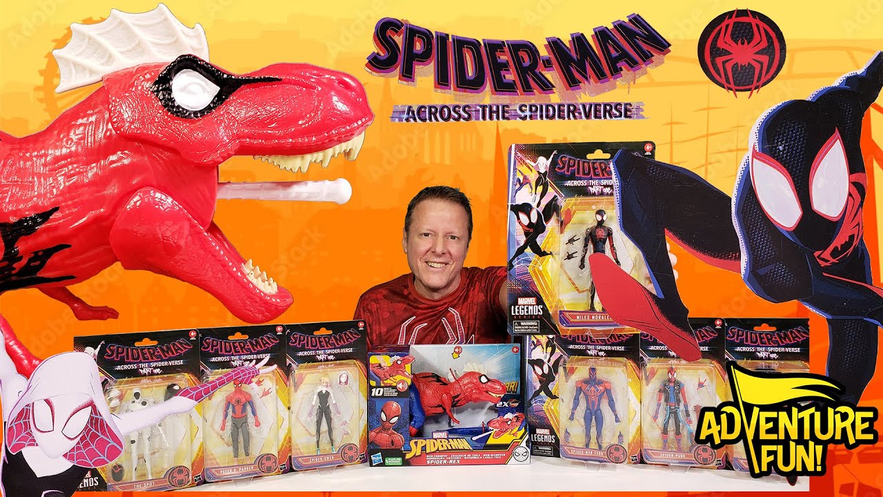 Spider-Man: Across The Spider-Verse Toy Action Figures T-Rex Spider-Rex AdventureFun!