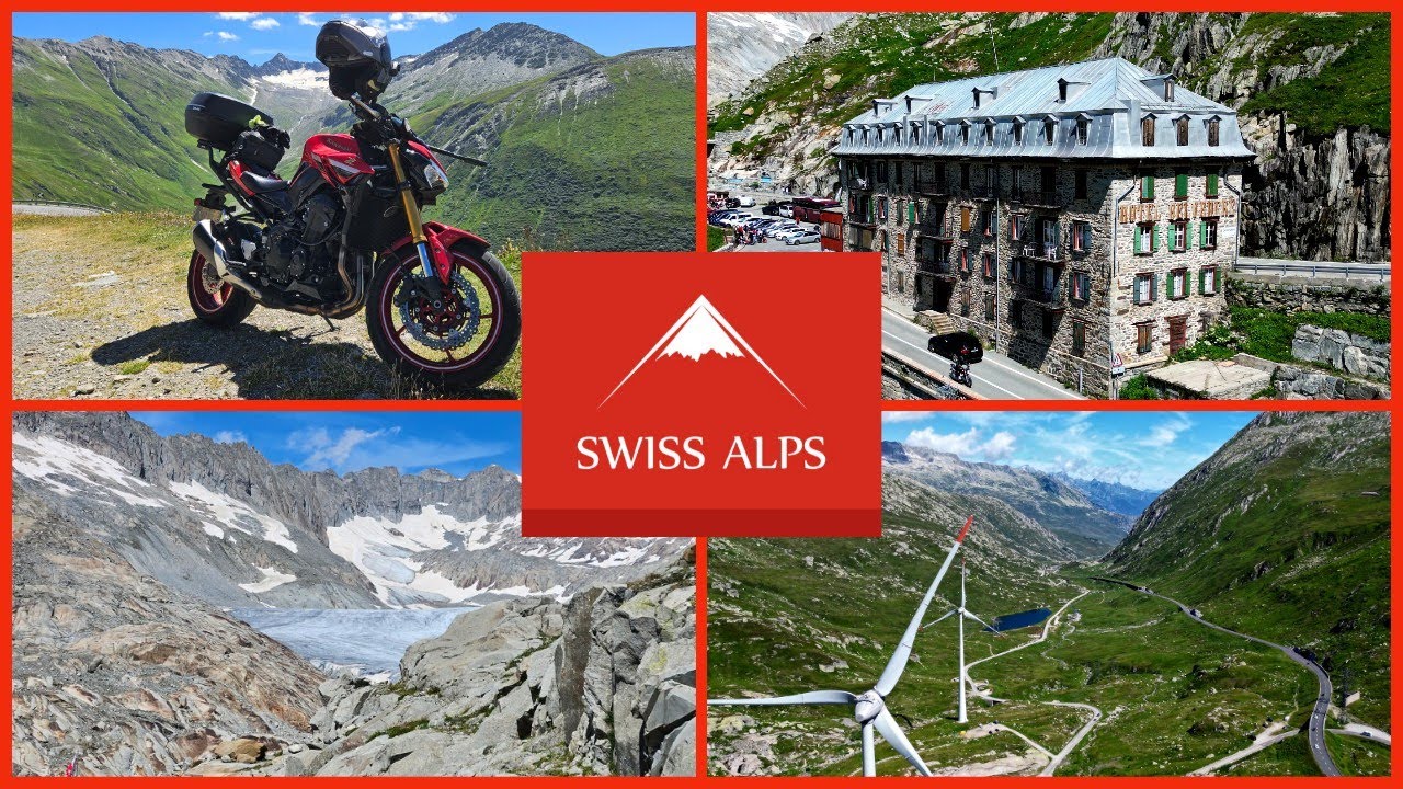 Swiss Alps on motorcycle | Gotthardpass | Furkapass | Kawasaki Z900 | Dji Mini 3 Pro