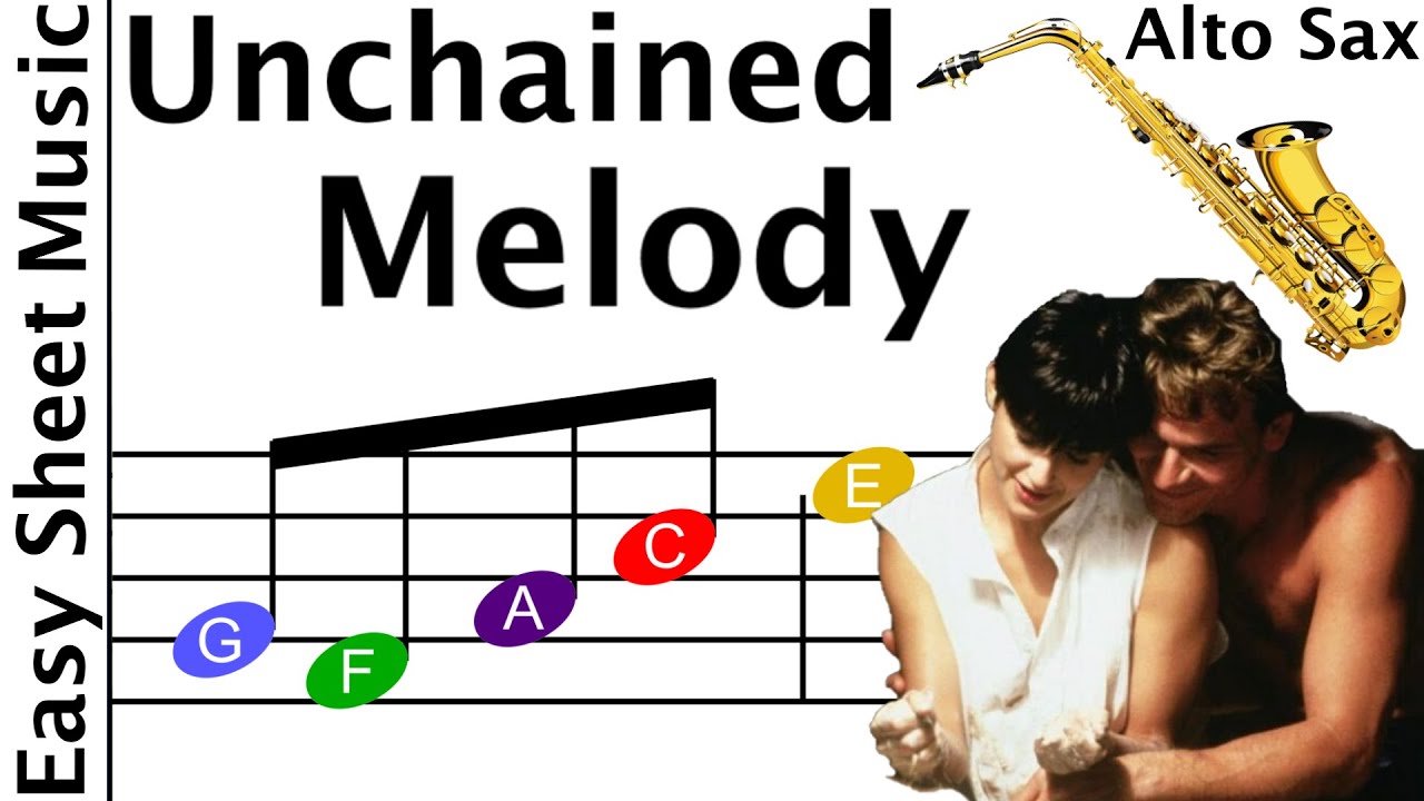 How to Play Unchained Melody on Alto Saxophone | Easy Beginner Sheet Music