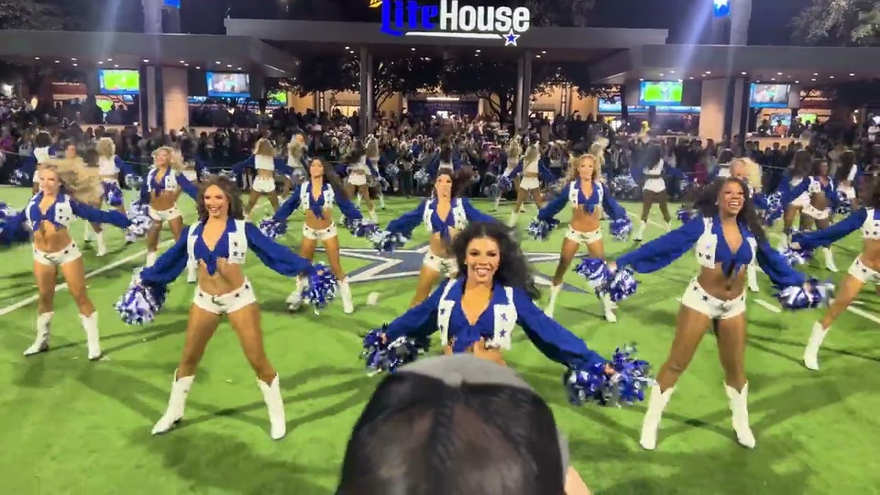 Dallas Cowboys Cheerleaders Miller Lite House performance 12/22/24 view from North vs TB Bucs Chandi