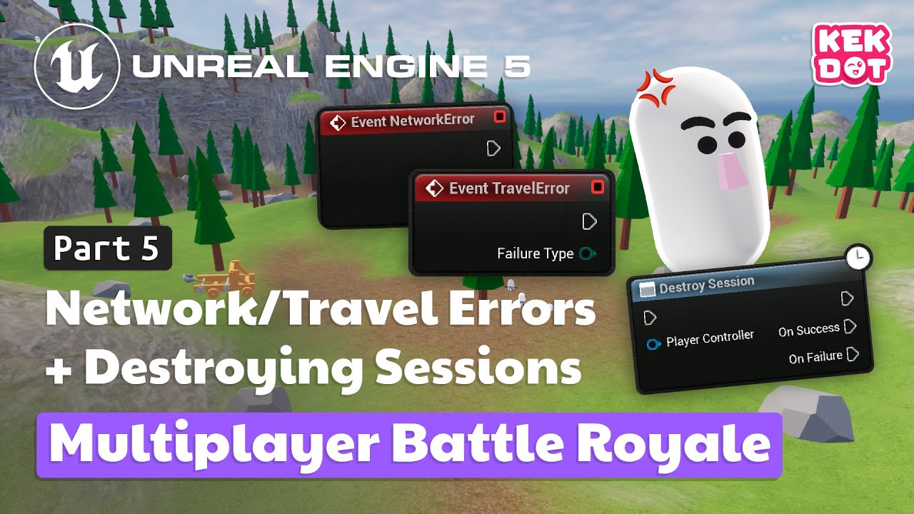 Network Errors + Destroying Sessions | 05 | Multiplayer Battle Royale | Tutorial | Unreal Engine 5