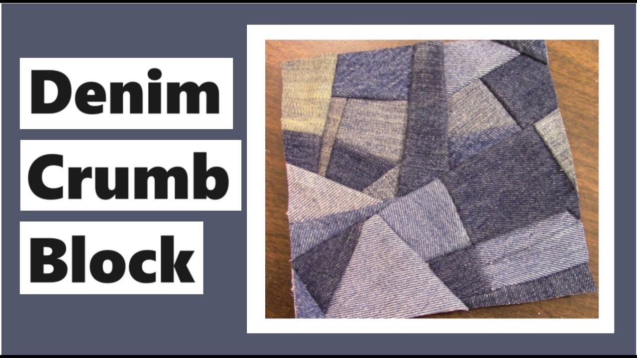 Denim Crumb Block Made From Cut Up Jeans Scraps