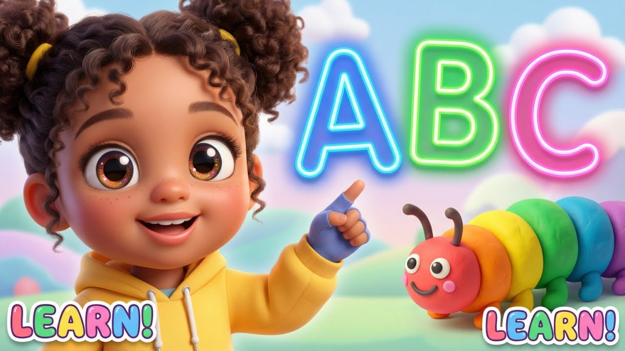 Изучаем песенку и рифмы про алфавит 🇺🇸 🔠 | Поделка «Гусеница из глины» 🌈🐛 | @creativekiddos27