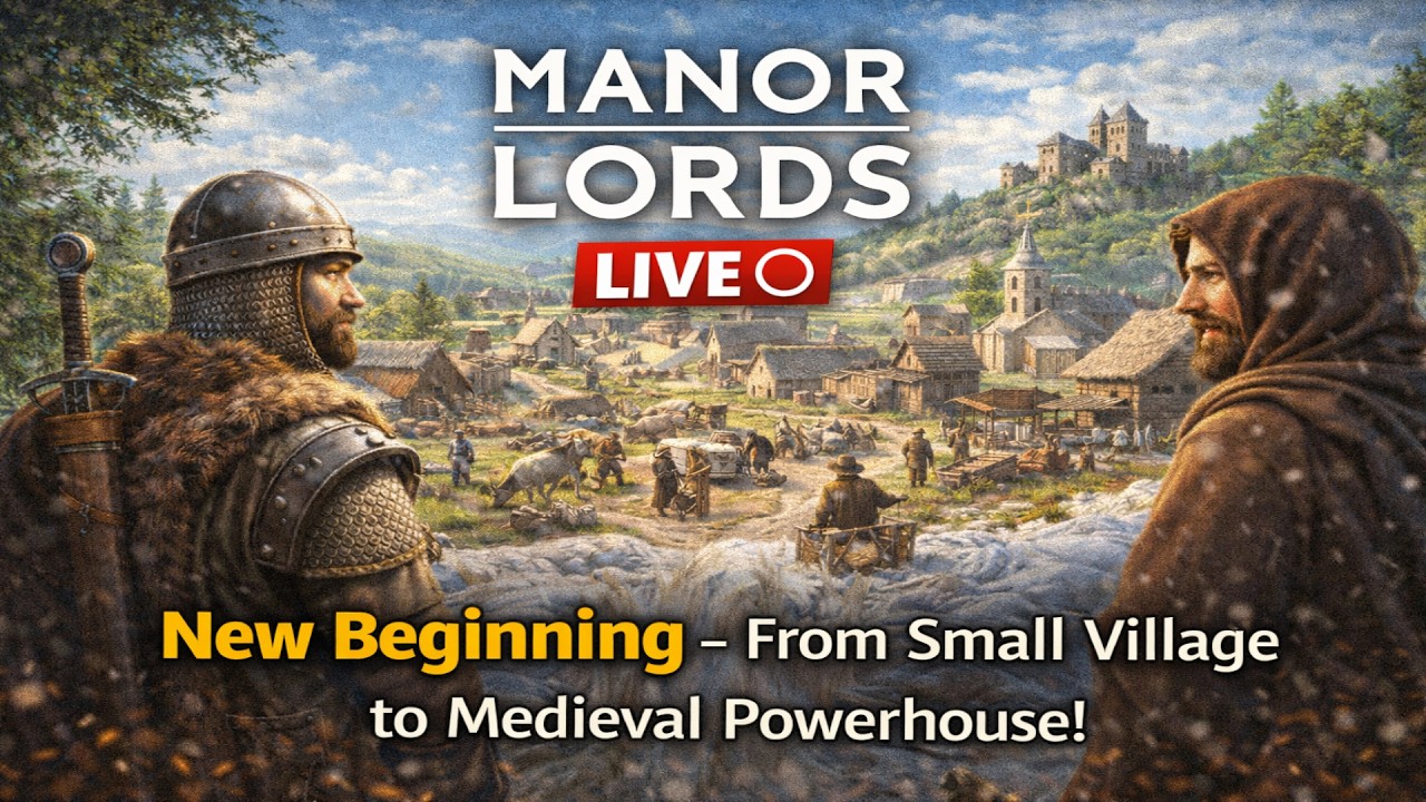 Manor Lords LIVE 🔴 | New Beginning – From Small Village to Medieval Powerhouse!