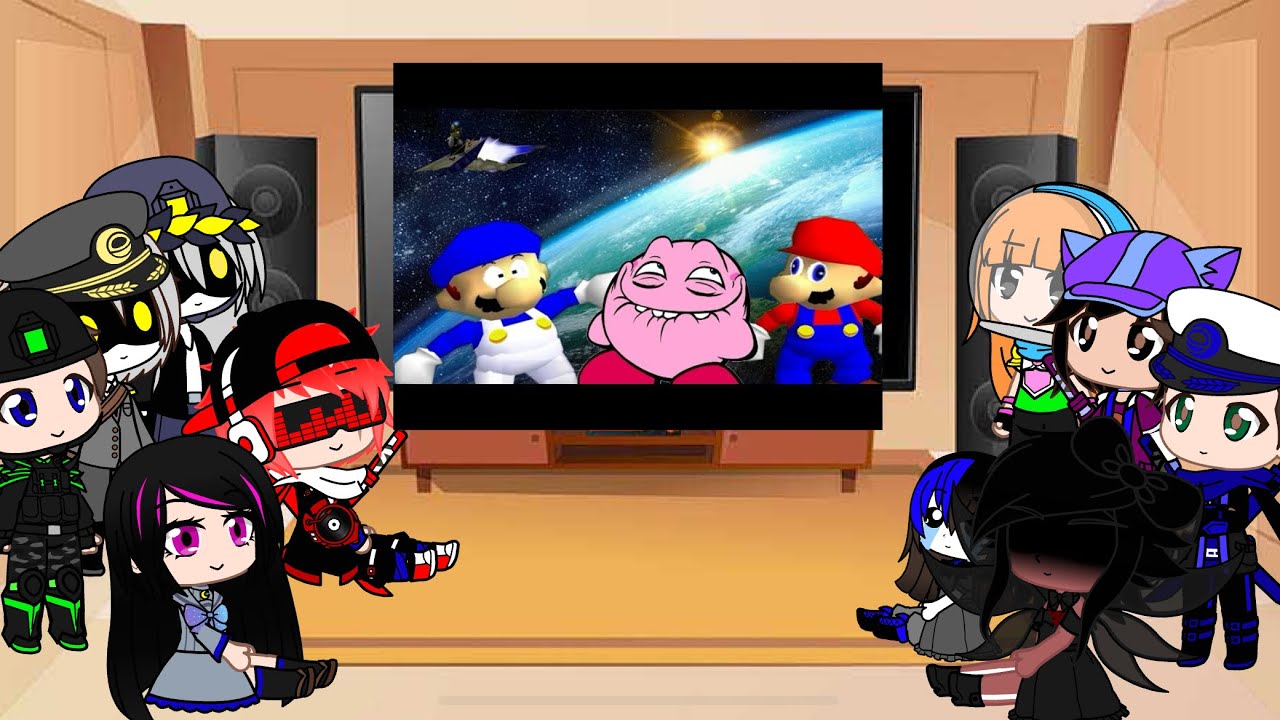 Gacha crew ￼ reacting to smg4 bloopers: Kirby phones home. @SMG4 ￼