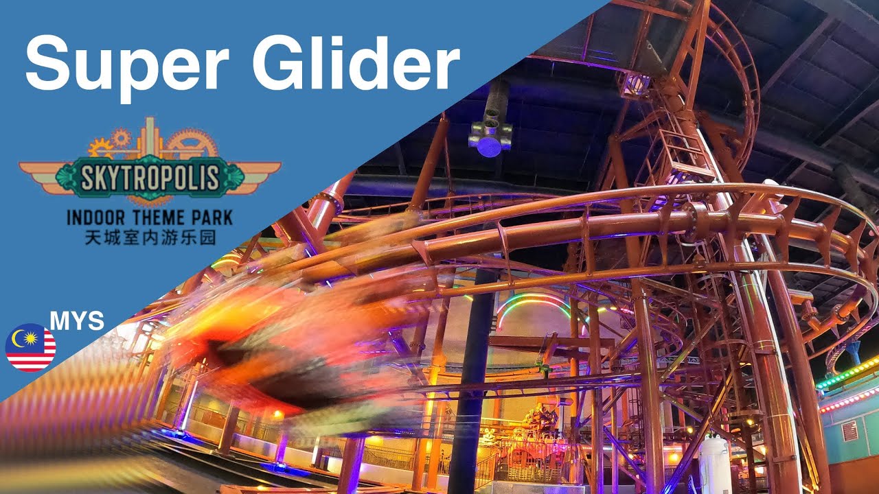 Super Glider Skytropolis Indoor Theme Park Genting Highlands | Zamperla Volare | Onride POV [4k]