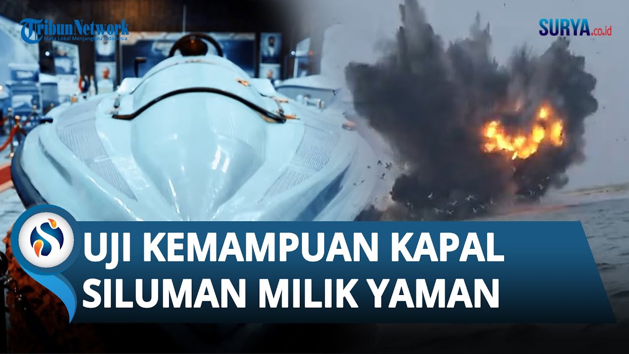 Momen Perdana Militer Yaman Uji Kekuakatan Kapal Drone Toofan 1 di Laut, Punya Skill Siluman?