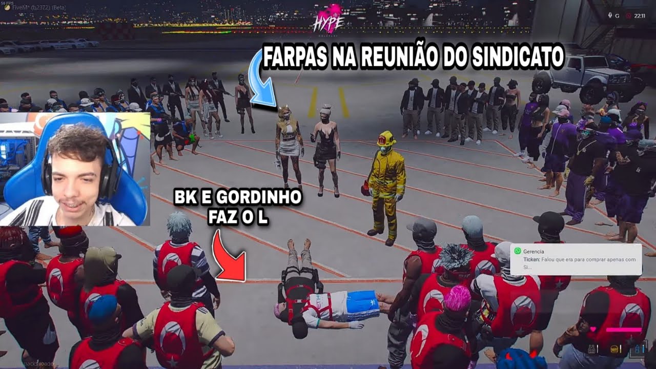 FARPAS NA REUNIÃO DO SINDICATO! BK E GORDINHO FAZ O L 😂 (FB.Bkinho) GTA RP
