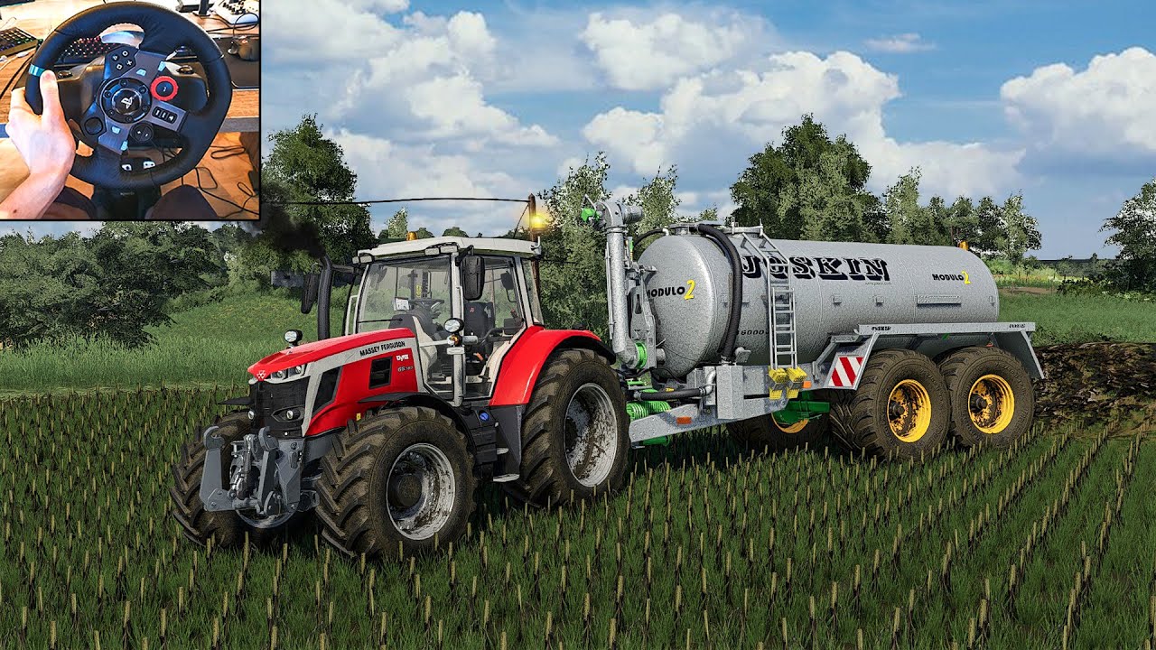 NOWA Massey Ferguson 6S do DEMO - Farming Simulator 19 | Rozgrywka Logitech g29