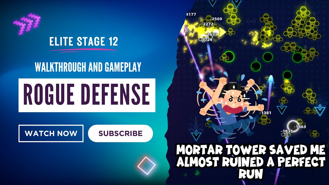 Rogue Defense Elite Mission 12 - Mortar Tower Saved Me From Failing a Perfect Run