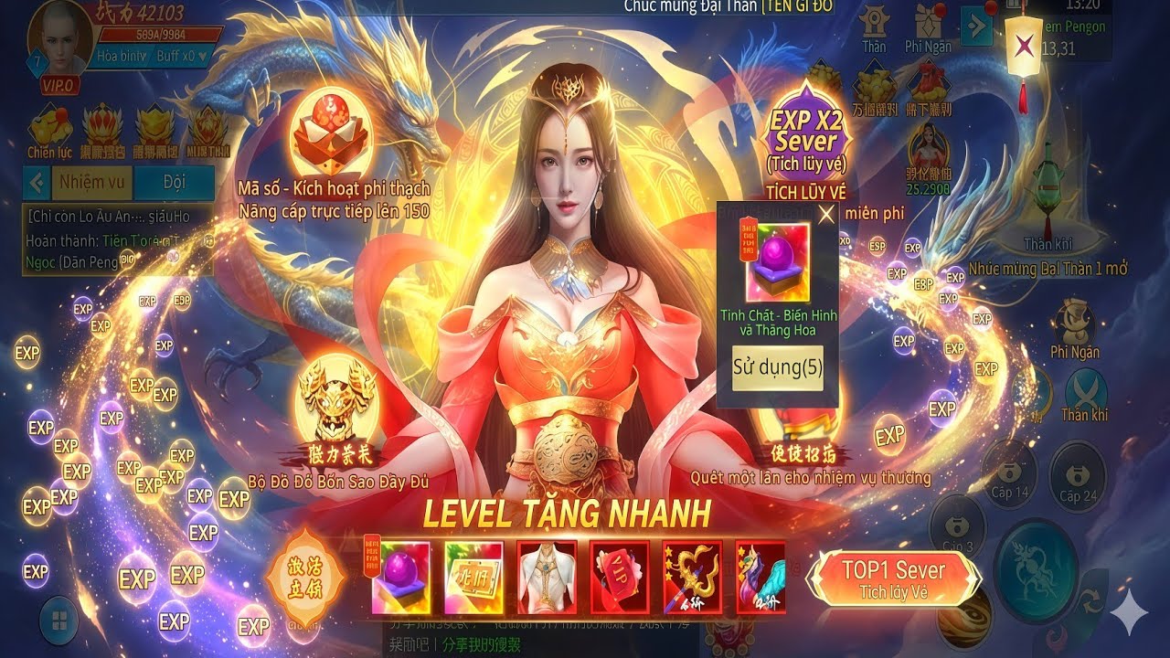 Kiếm Khách Phong Lăng - Cách Tăng Level Cao Không Ai Theo Kịp Dùng 10K Tệ Mua Vé EXP Tích Lũy X7Game