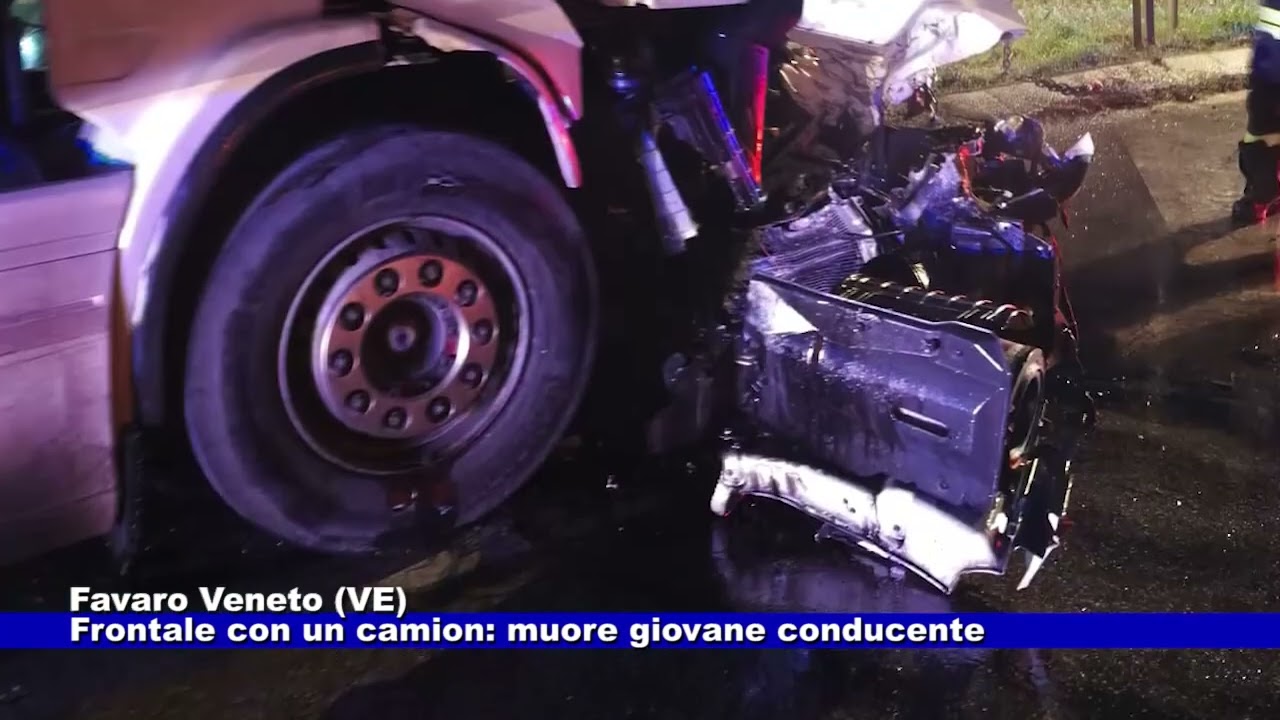 Favaro Veneto (VE). Frontale con un camion: muore giovane conducente 23.01.2025