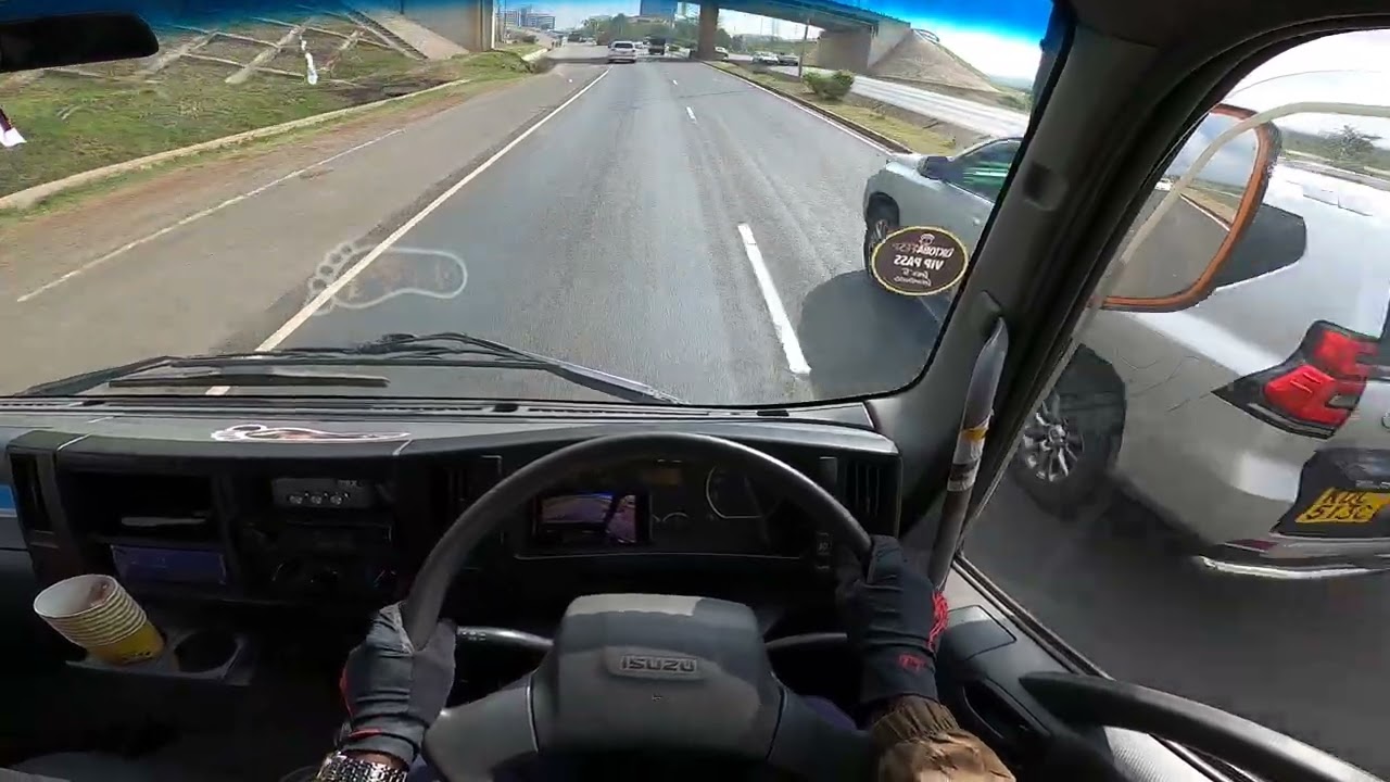POV | truck driving Isuzu frr90 from Jamhuri Show Ground to Ole Sereni part 2/4