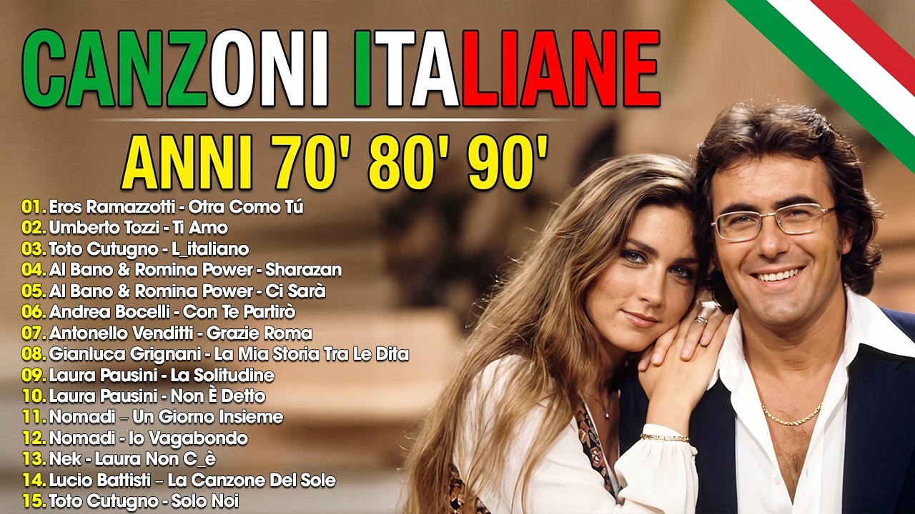 Pi&ugrave; Belle Canzoni Italiane Anni &rsquo;70 &rsquo;80 &rsquo;90 🎶 Celentano, Toto Cutugno, Eros Ramazzotti