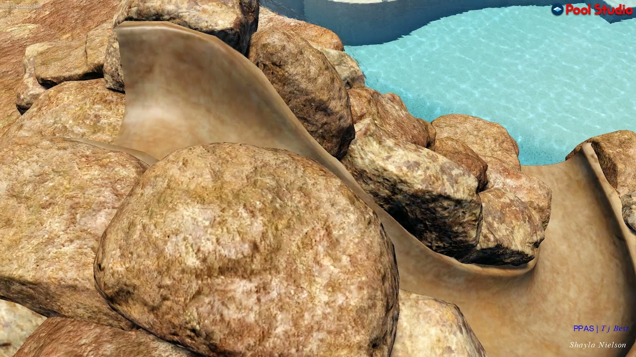 Nielson Family freeform with hot tub rock cave