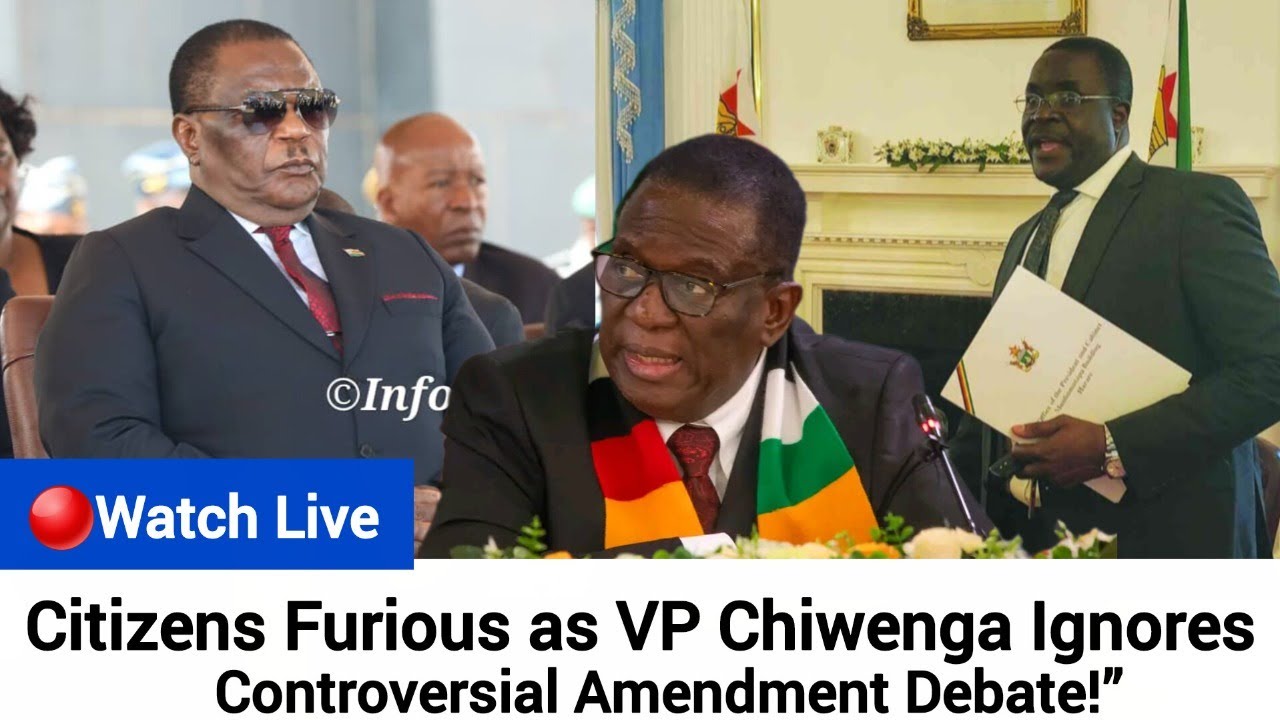Watch Live🇿🇼Citizens Furious as VP Chiwenga Ignores Controversial Amendment Debate!”