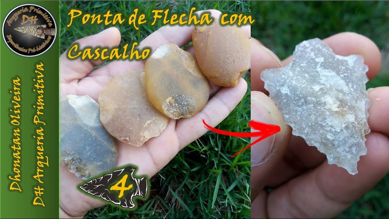 PONTA DE FLECHA #4|PONTA COM CASCALHO (QUARTZO)