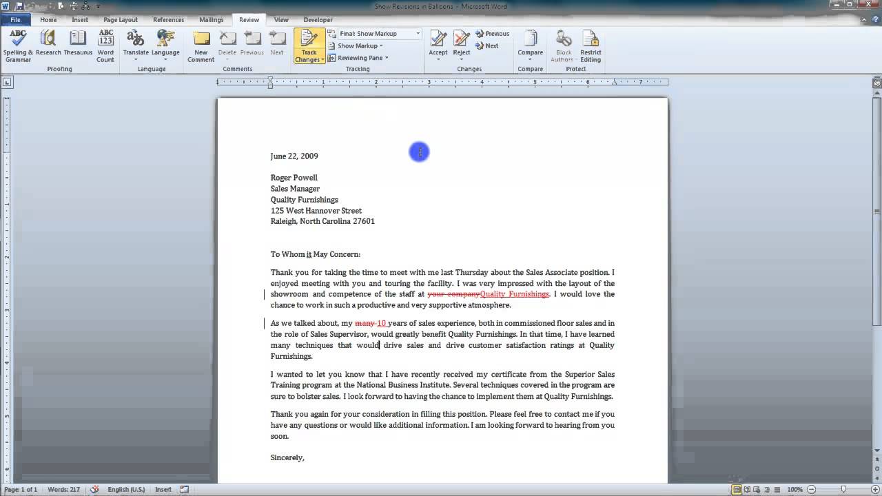 27.6 Showing Revisions in Balloons - MS Word (Urdu) - MS Office 2010 Tutorials