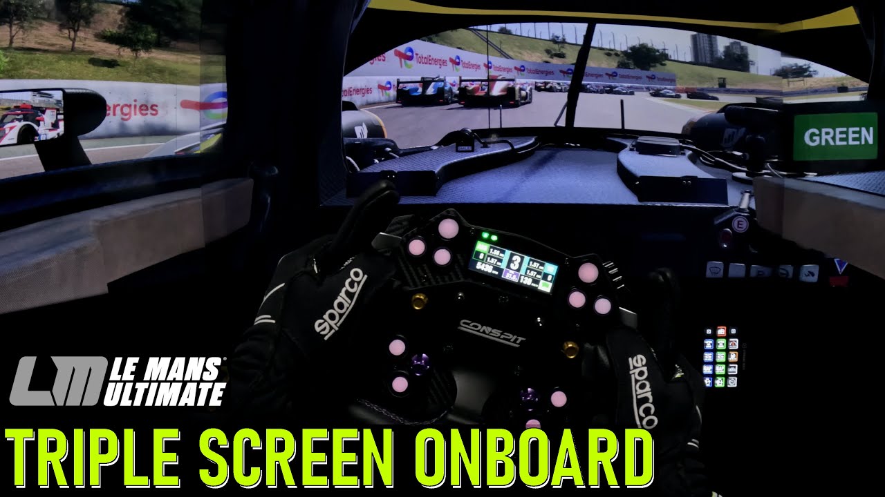 LMP2 (Multiclass) Motion Simulator Onboard at Interlagos [Triple Screen + Le Mans Ultimate]