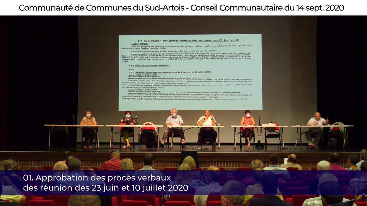 Conseil Communautaire du 14 septembre 2020 (lien privé)