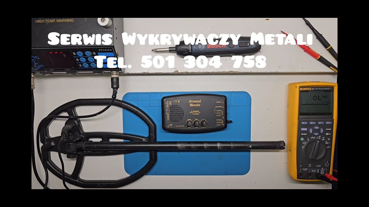 Naprawa wykrywacz metalu ARMAND MONETA, Repair of metal detector ARMAND MONETA, Reparatur des Metall