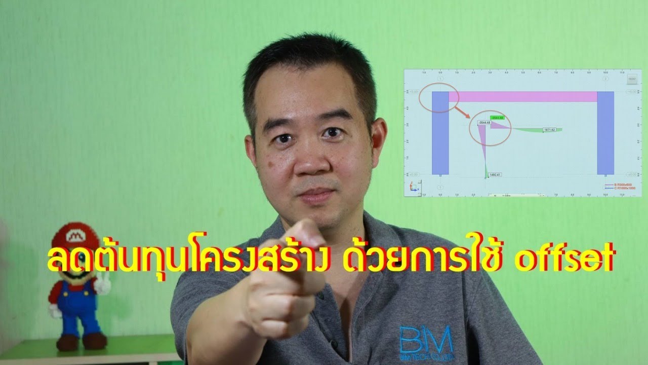 ลดต้นทุนโครงสร้าง ด้วยการใช้ offset โดยใช้  Autodesk Robot Structural Analysis Professional 2021