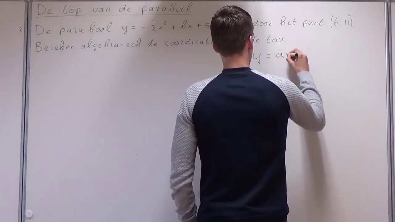 De top van de parabool (HAVO wiskunde B)