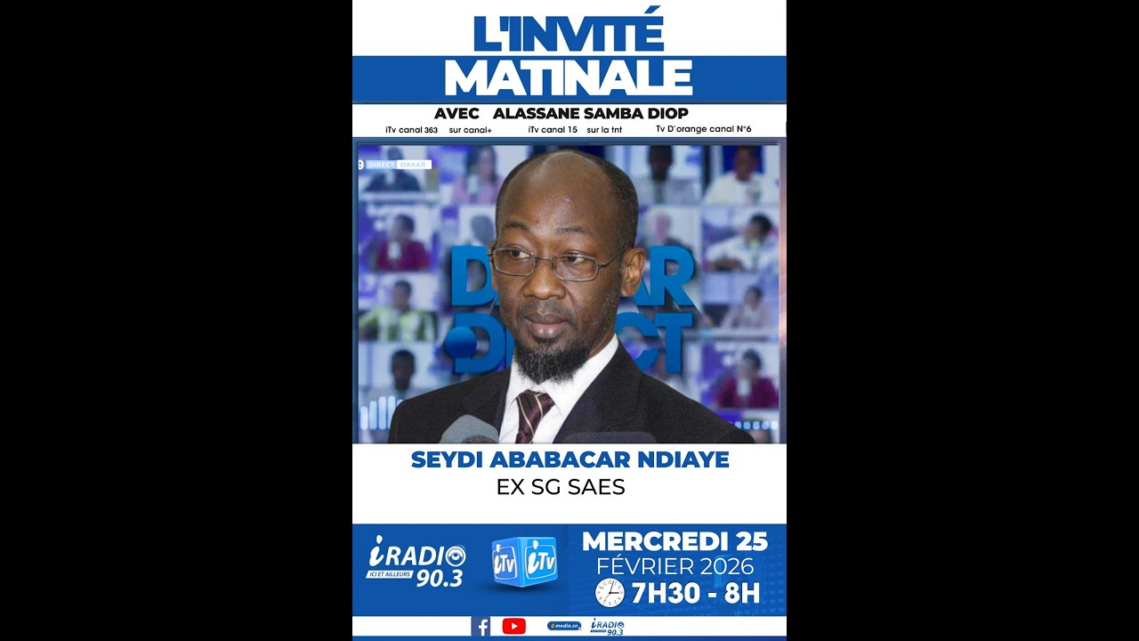 🛑 DIRECT| INVITE DE LA MATINALE DU 25 FÉVRIER 2026 AVEC ALASSANE SAMBA DIOP ET SEYDI ABABACAR NDIAYE