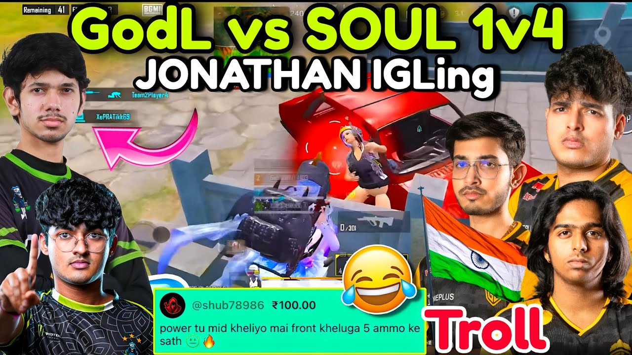 🇮🇳GODL BGIS Domination Scrims 🥵SPOWER Reflex 😱JONNY IGL 🐐 1v4 Drop Clash 🥶 GODL vs SOUL 🚀