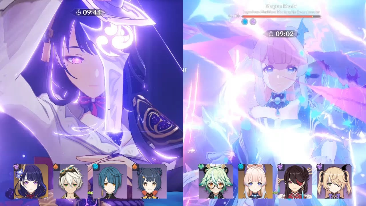 [Genshin 2.4 Abyss] Raiden National + Sucrose-Kokomi Taser Floor 12, 9 star