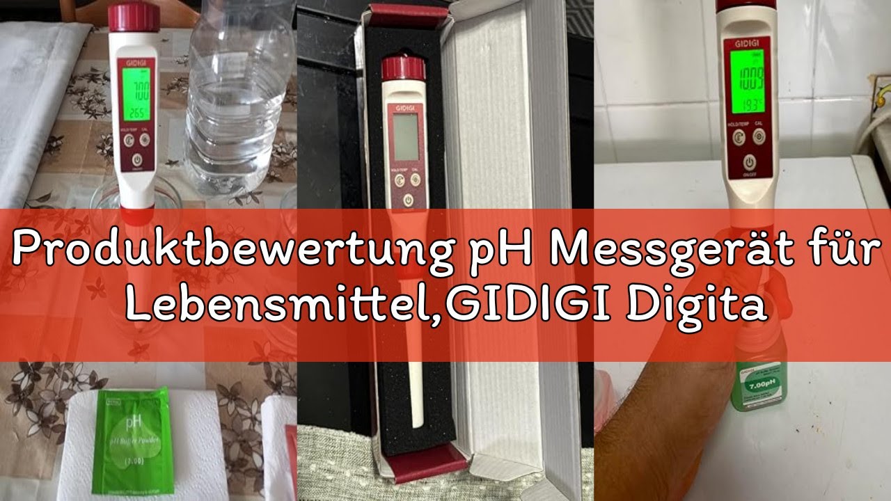 Produktbewertung pH Messgerät für Lebensmittel,GIDIGI Digitaler pH Tester für Lebensmittel，Präzise p