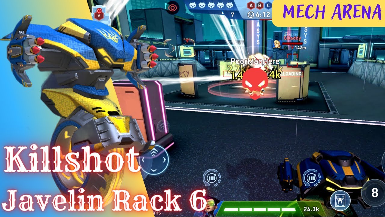 Mech Arena | 🤖Killshot | Javelin Rack 6👍| Gameplay on PC