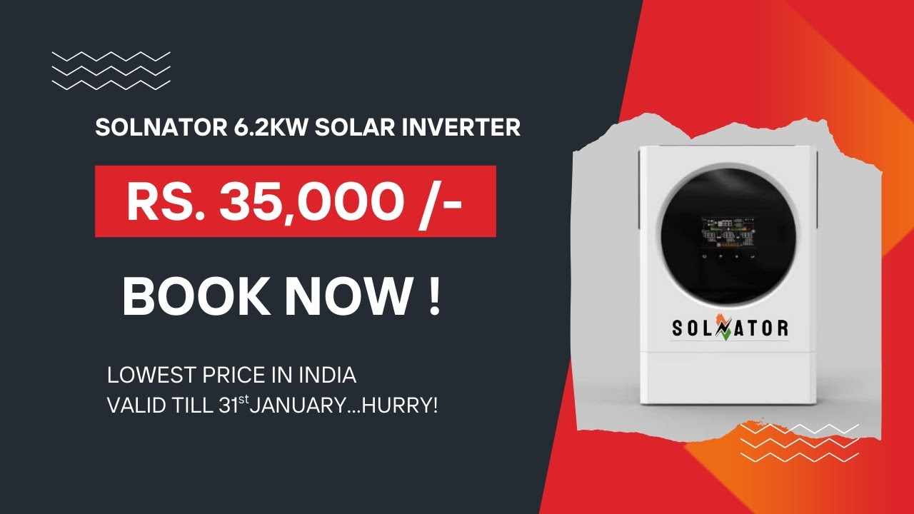 New Solnator 6.2KW 48V Hybrid Solar Inverter | Work As Ongrid & Offgrid or As Hybrid | Lowest Pri
