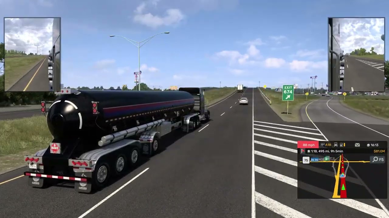 American Truck Simulator　ラレド～モンロー 772mile①