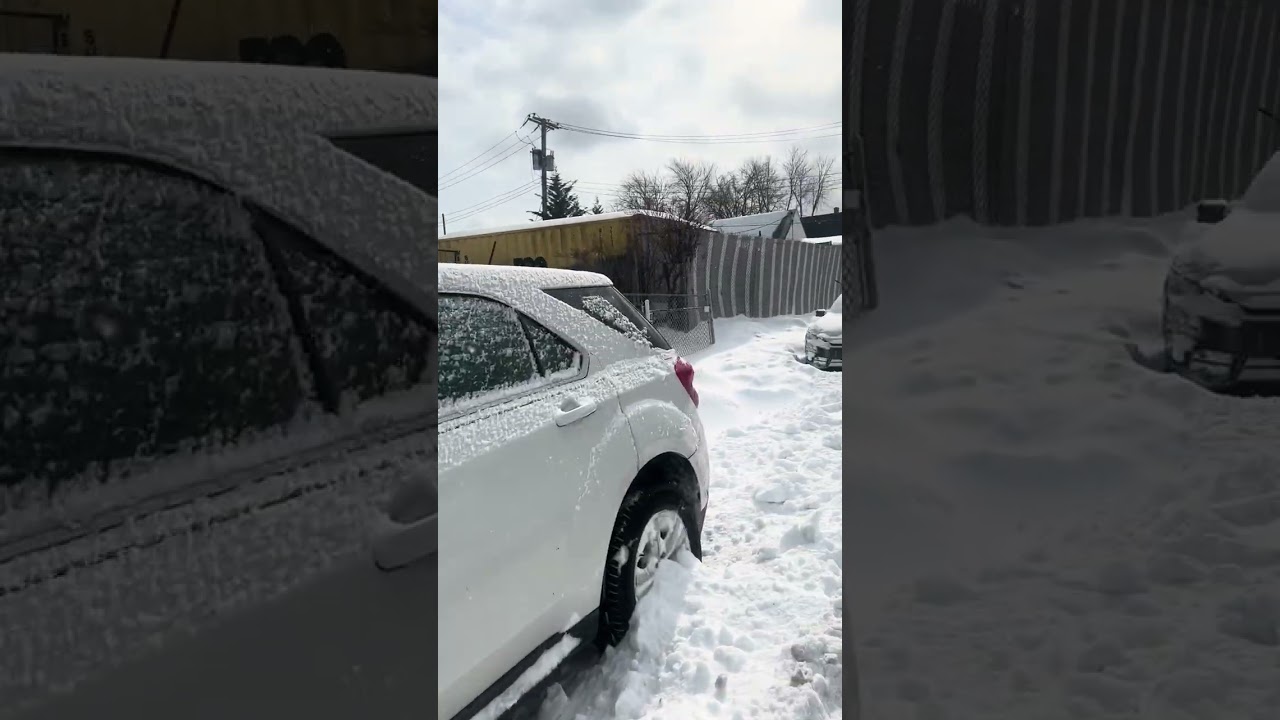 ඇමෙරිකාවේ හිම කුණාටුවෙන් පස්සෙ  - USA Staten island roads after strom 